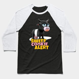 Cute Cow Milk n Cookies Baseball T-Shirt